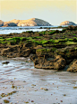 Background_beach rocks_I by GoblinStock