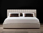 Nella Vetrina Tallin Luxury Italian Storage Bed Upholstered in White Velvet