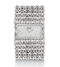 Piaget Couture Précieuse cuff watch Diamond Embroidery Inspiration in 18K white gold. Case set with 69 brilliant-cut diamonds (approx. 0.5 ct). Dial snow-set with 331 brilliant-cut diamonds (approx.1.4 cts). Piaget 56P quartz movement. Historical mesh br
