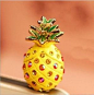 Fruit-Pineapple-Czech-Crystal-Cell-Phone-Headset-Dust-Plug-for-Iphone-Samsung