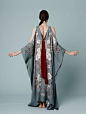 WOMEN’S PRINTED OPEN SHOULDER SILK KAFTAN MENG LUXURY SILK LOUNGEWEAR