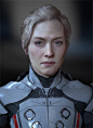 Commander, Lauren Kelly : Personal work inspired by Mass Effect, rendered in Marmoset Toolbag 2.