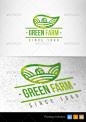 Green Farm Organic Creative Logo Template — Photoshop PSD #vegetarian #modern • Available here → https://graphicriver.net/item/green-farm-organic-creative-logo-template-/1980786?ref=pxcr: 