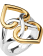 LINKS OF LONDON Infinite Love 18ct yellow-gold vermeil and sterling silver ring
