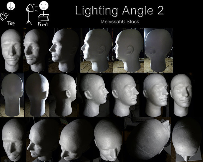文章-头部不同角度的光影参考 | 半次元...
