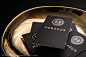 Black and white foil stamped embossed great business card design - Heraeus | RockDesign Luxury Business Card Printing