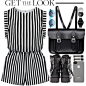 #stripes #jumpsuit #combatboots #blacksatchel #apple