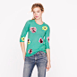 Collection cashmere sweater in punk floral
