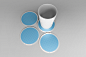 玻璃杯子餐饮美酒吧酒杯咖啡杯垫样机品牌提案PSD效果图 (8)