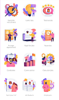 Wavy. HR vector illustrations - Illustrations : Metaphors - minimal vector illustrations for web and app design.
Includes HR concepts such as job opportunity, career development, hr management, recruting, resume, portfolio and others (see the full preview