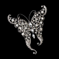 Rhinestone Butterfly Brooch