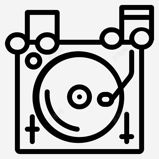 转盘dj音乐图标 设计图片 免费下载 页...