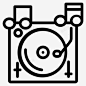 转盘dj音乐图标 设计图片 免费下载 页面网页 平面电商 创意素材