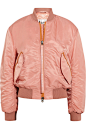 Acne Studios - Clea shell bomber jacket : Pastel-pink shell Two-way zip fastening through front 100% nylon; trim: 96% nylon, 4% elastane; lining: 50% viscose, 50% acetate Dry clean