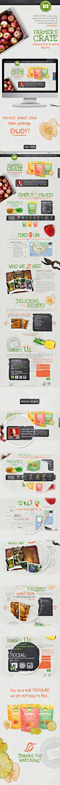 FARMER'S CRATE : Website design for marketing the new brand product FARMER'S CRATE.Changing lives by eating FRUIT!