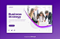Business landing page template with photo