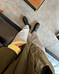 Photo by @___13__17 on April 27, 2024. May be an image of duffle coat, overcoat, wingtip shoes and parka.