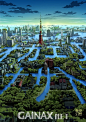 【东京幻想】 画面虽然反映的荒废的城市，却有种说不出的美感～|来自日本的动画游戏场景插画师：井上惠