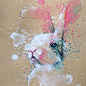 Splashed Watercolors Capture Animal Energy In Art By Tilen Ti: 