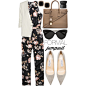 A fashion look from November 2014 featuring helmut lang blazer, floral romper jumpsuit and suede pointy pumps. Browse and shop related looks.