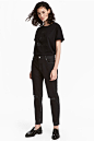 Boyfriend Slim Low Jeans - 牛仔黑 - | H&M CN 1