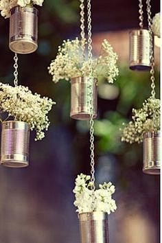 baby's breath in tin...