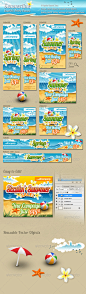 Summertime Banners - Banners & Ads Web Elements