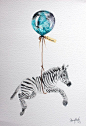 插画师Brigitte May的幻想风小动物水彩画图片