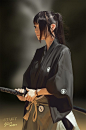 Samurai Girl Study by raikoart