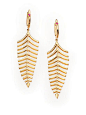 Roberto Coin - 18K Yellow Gold Fishbone Drop Earrings