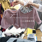 YUKI家韩国代购   纯色百搭宽松版线衣套装  套装