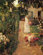 as-loud-as-hell:

Gathering Flowers in a French Garden - Frederick Childe Hassam. Oil on Canvas, 1888
