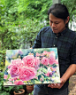 泰国水彩画家 Adisorn Pornsirikarn 水彩花卉艺术 ​​​​