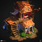 Stylized House Diorama, John Teodoro : This is a personal project that I've been working on for the past couple of months during my spare time.  
I haven't done any stylized related art before and this was a great exercise to expand my knowledge. Learned 