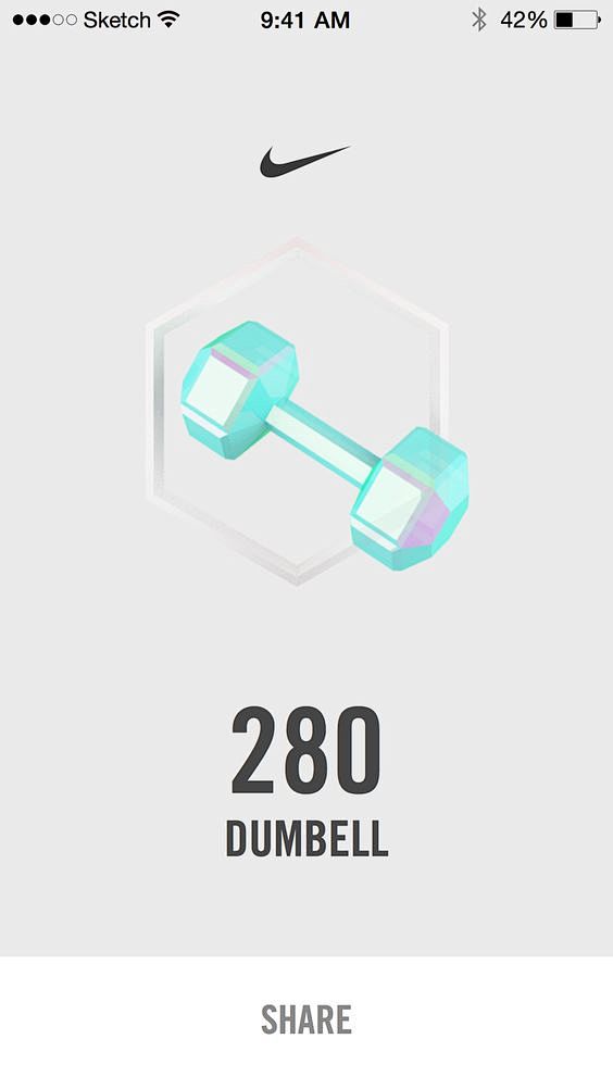 Nike app dumbell