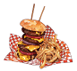 「ハート・アタック・グリル」の４段重ねハンバーガー