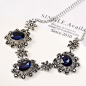 2014新款韩版夸张蓝宝石银色项链
时尚夸张蓝宝石项链，复古优雅的项链配饰，非常精致美观。,