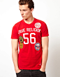 【英国代购】 True Religion T-Shirt 男士修身数字LOGO短袖T恤