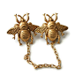 The Bee Keeper - Golden Bee Sweater Guard or Collar Clip Pin Back Style on Etsy