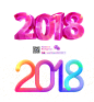 2018-Happy-New-Year新年字体矢量I素材_PNG