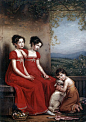 The Athenaeum - Portrait of the Elisabeth, Amalie and Maximiliane of Bavaria (Joseph Karl Stieler - ): 