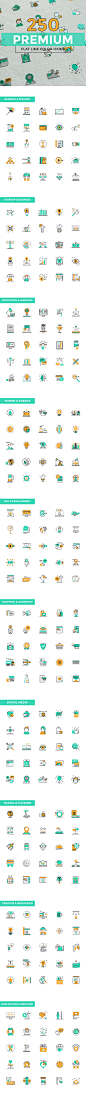 Set of modern Color Line Design icons : Set of modern Color Line Design icons for Banking and Finance, Start up and Business, Seo and Development, Education and Learning, Shopping and Commerce, Power and Energy, Social Media, Travel and Tourism, Creative 
