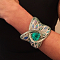 Arunashi Paraiba bracelet Couture Vegas TJE Instagram Aranushi cuff bracelet set with a stunning 23ct Paraiba tourmaline, opals and diamonds-2015