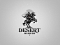 Desert warrior horse warrior rider taureg logo