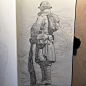 sketch from a sculpture by Charle Sargent Jagger, Peter Mckinstry