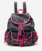 Neon Trim Denim Backpack霓虹色滚边牛仔背包