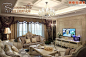 摩纳哥之约石子设计典雅欧式中户型客厅实景图暖色电视墙摩纳哥风情-装修图满多