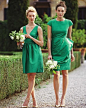 the dress on the right. please. // #green #wedding #bridesmaid