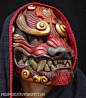 Red Komainu mask by ~missmonster on deviantART