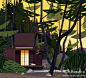#求是爱插画# 来自插画家 CRUSCHIFORM .的一组以小木屋为主题的扁平风格的商业插画